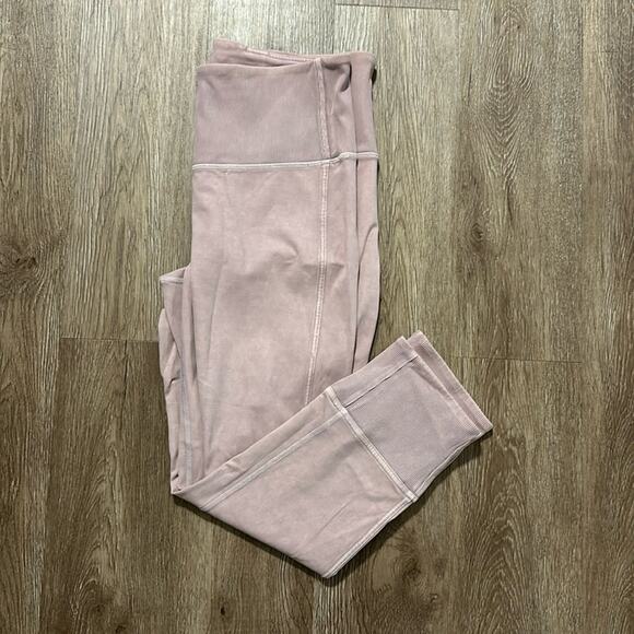 Lululemon Wunder Under Ribbed Crop 23" Leggings Washed Antoinette Sz 10 - Picture 1 of 6